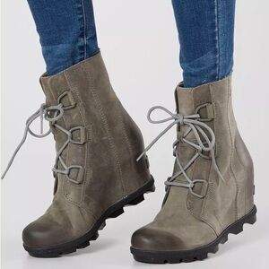 Sorel Joan of Arctic Wedge Lace Up Booties